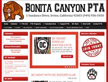 Tablet Screenshot of bonitacanyonpta.com